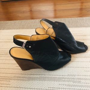 Coach peep toe wedge